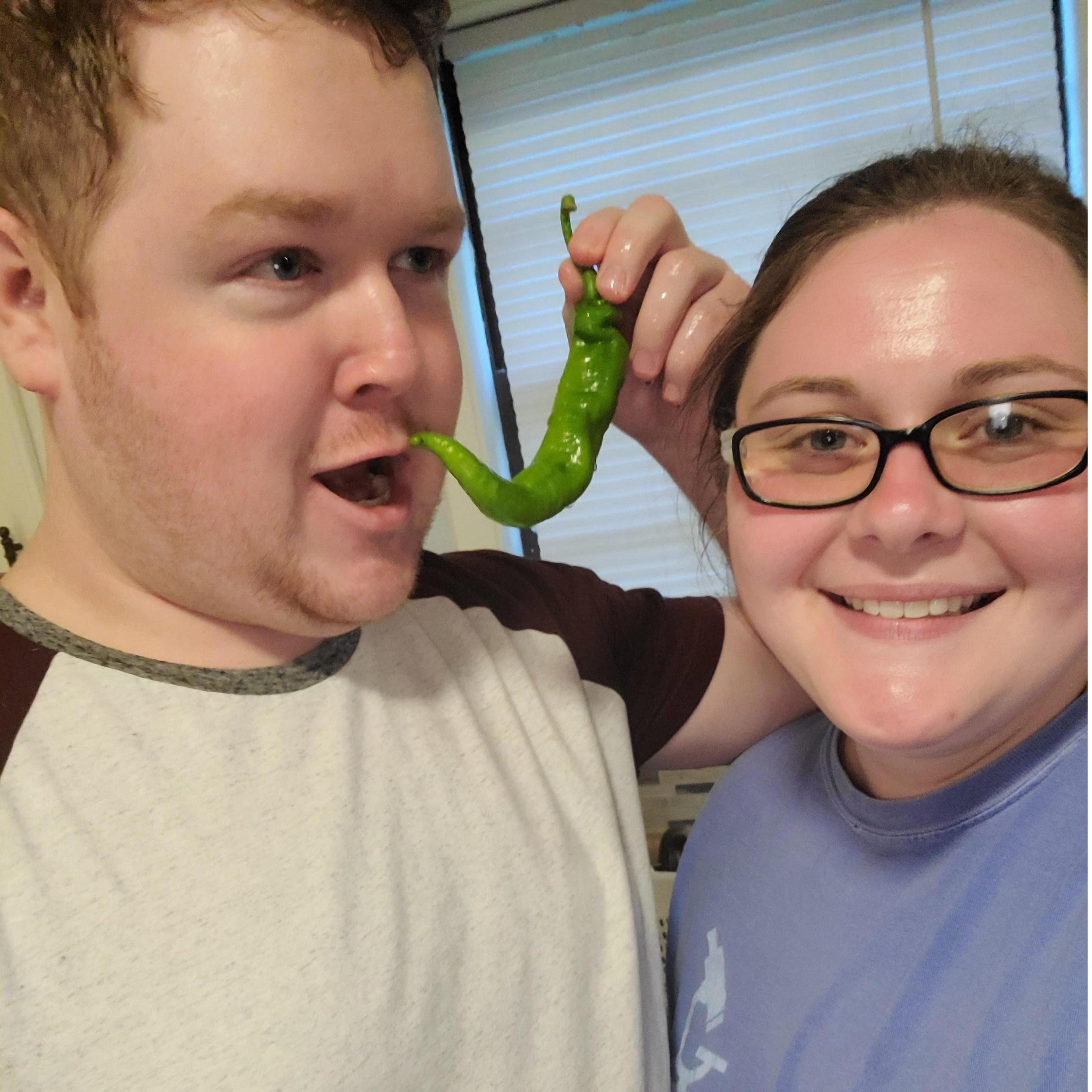 This was one of our first peppers from our garden in 2020