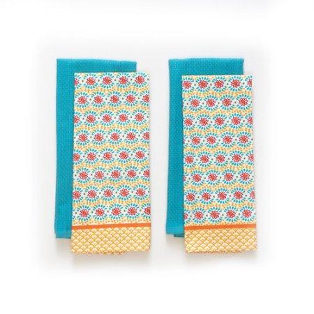 The Pioneer Woman Daisy Chain Kitchen Towel Set, 4pk