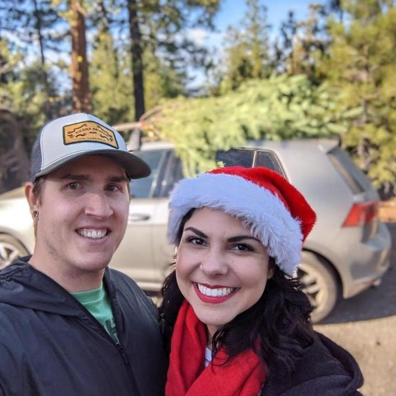 December 2020 cutting down our yearly Christmas tree!