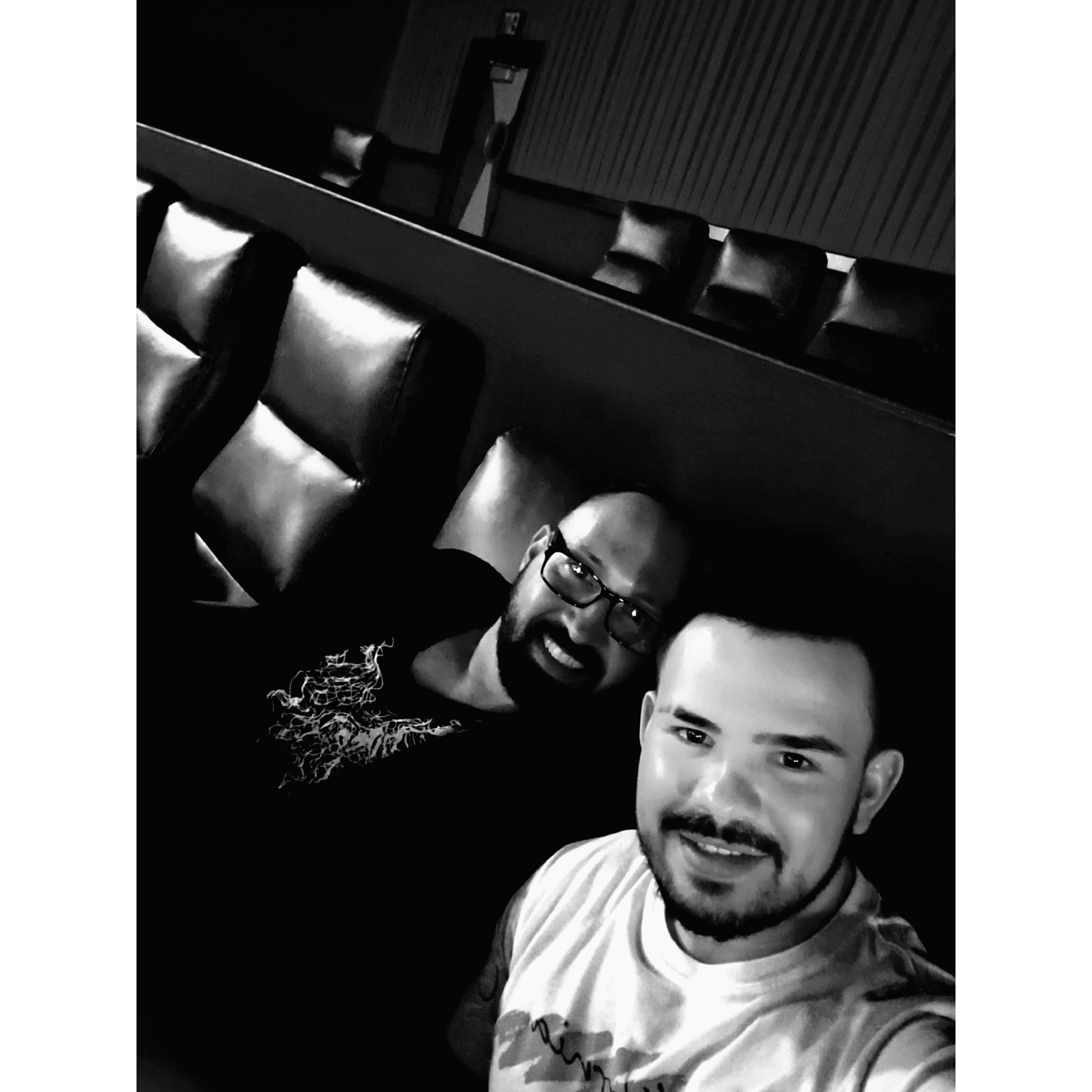 We love to go to the cinema together.