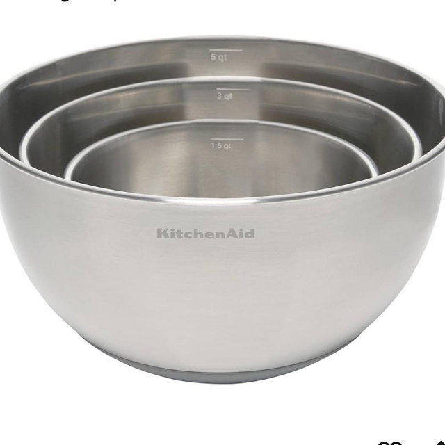 KitchenAid Stainless Steel Mixing Bowls, Set of 3