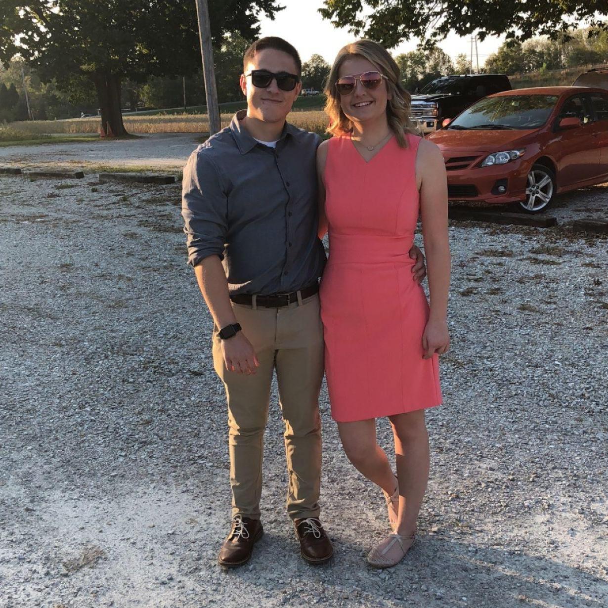 The first photo of us together in October 2018