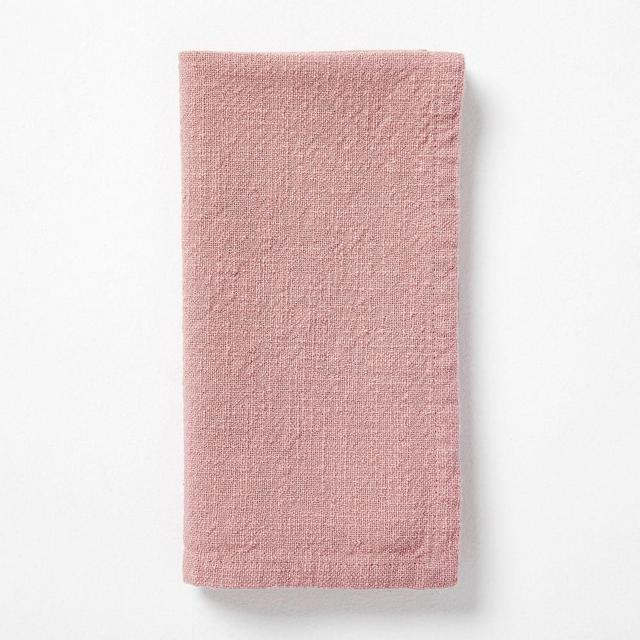 Textured Cotton Napkins, Set of 4, Pink Stone