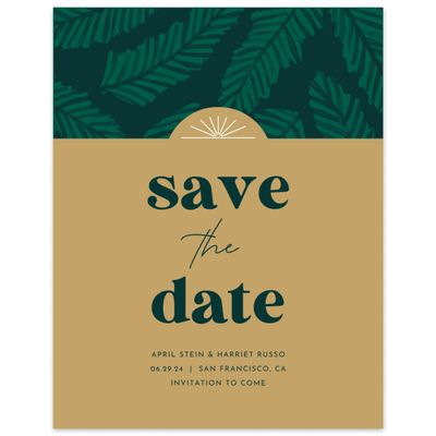 Dijon, Green Wedding Digital Save the Date - Tucana Portrait
