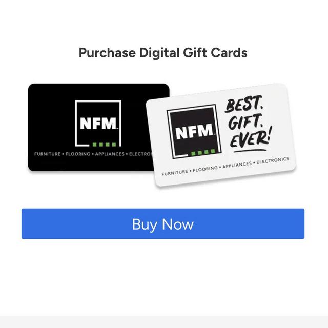 Nebraska Furniture Mart gift card