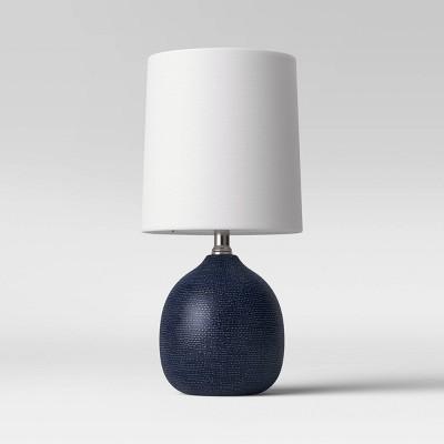 Textured Ceramic Mini Accent Lamp Navy (Includes Energy Efficient Light Bulb)- Threshold™