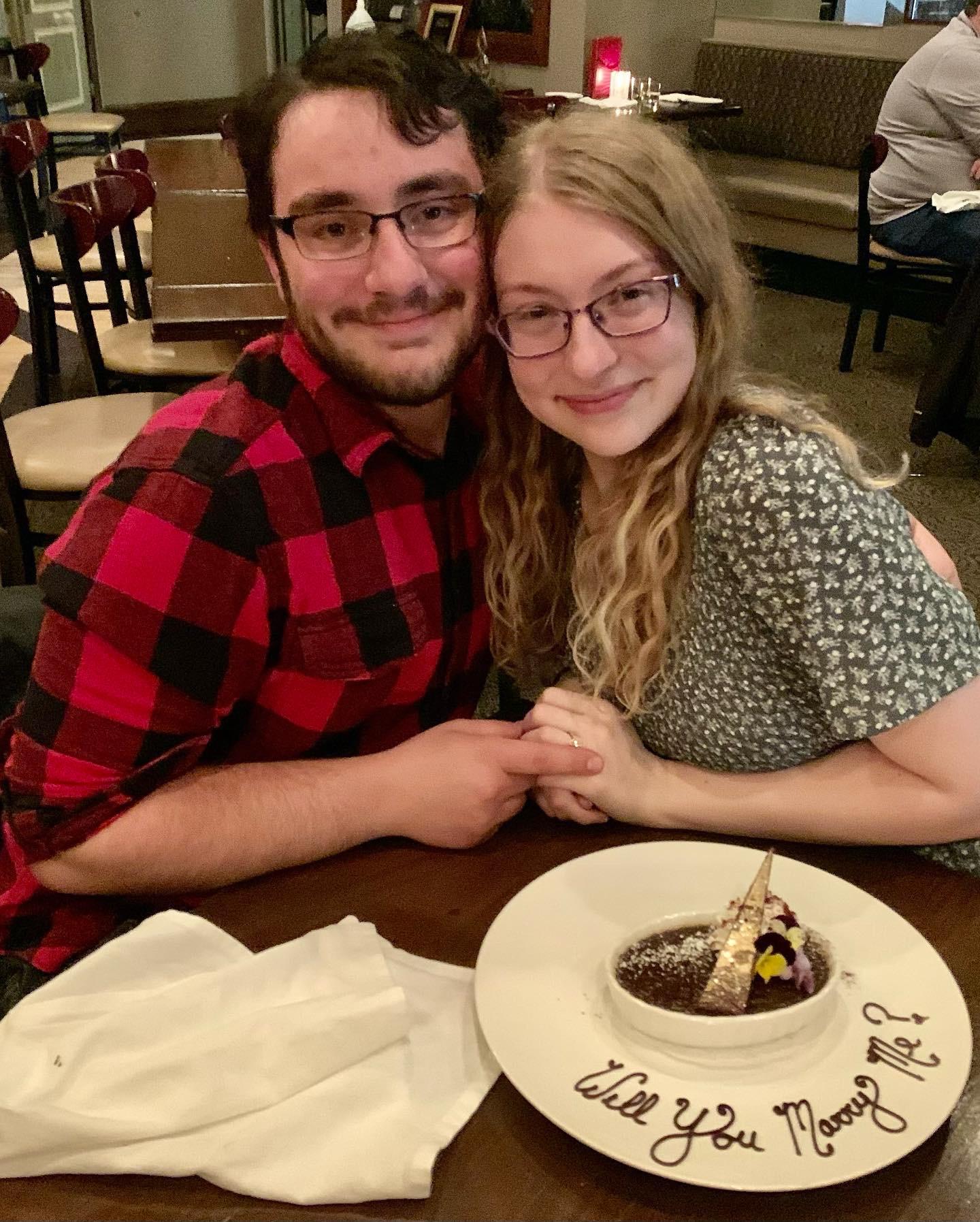 April 9th, 2022: Conner proposed to Leah at a fancy dinner in Albany, NY.