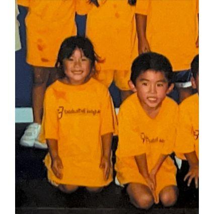 We happened to find out that we were on same basketball team one year when we were little! We were even sitting right next to each other!