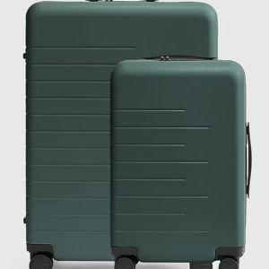 Small Carry-On & Large Check-In Suitcase Bundle in Dark Green
