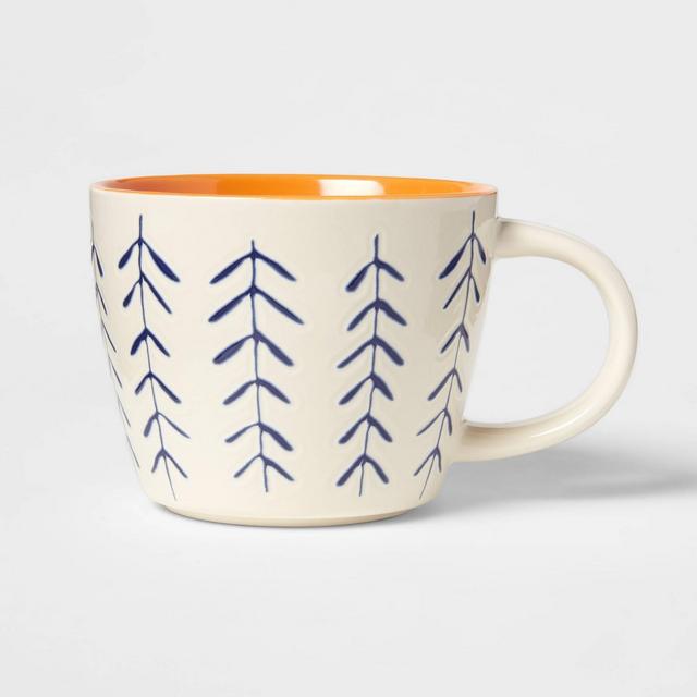 16oz Stoneware Monogram Mug 'A' Blue - Opalhouse™