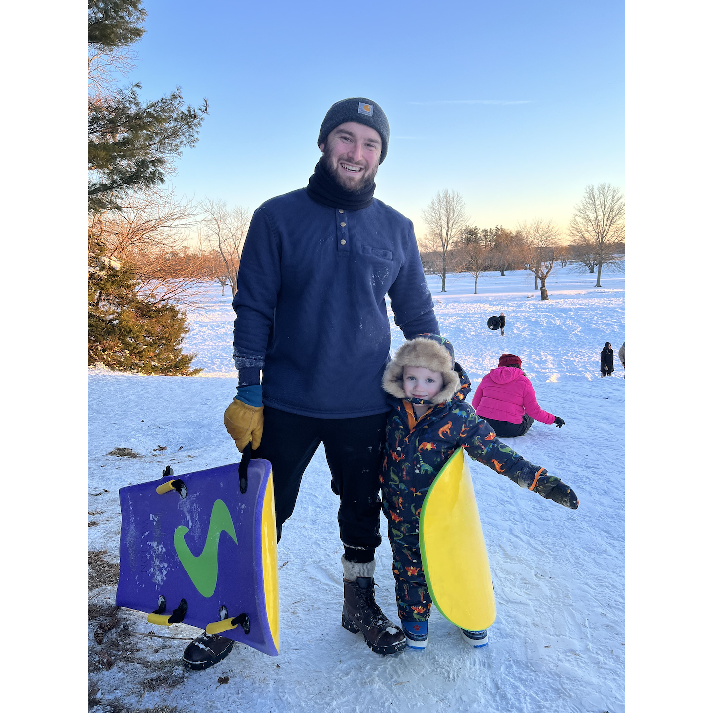 Jaxson's first time sledding
