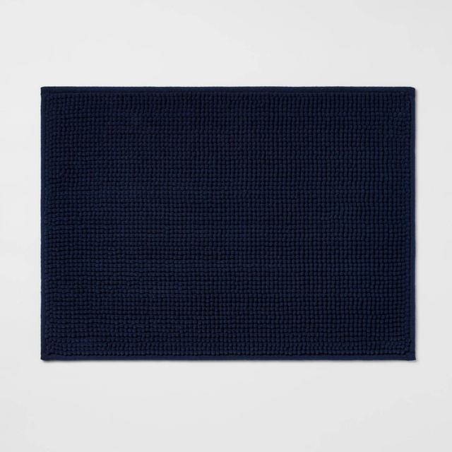17"x24" Everyday Chenille Bath Rug Navy - Room Essentials™