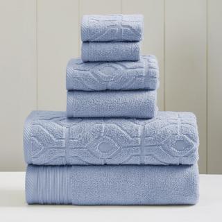 Diamond Gate 6-Piece Yarn Dyed Jacquard Towel Set