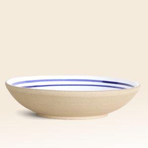 10" Coupe Entree Bowl - blue stripe