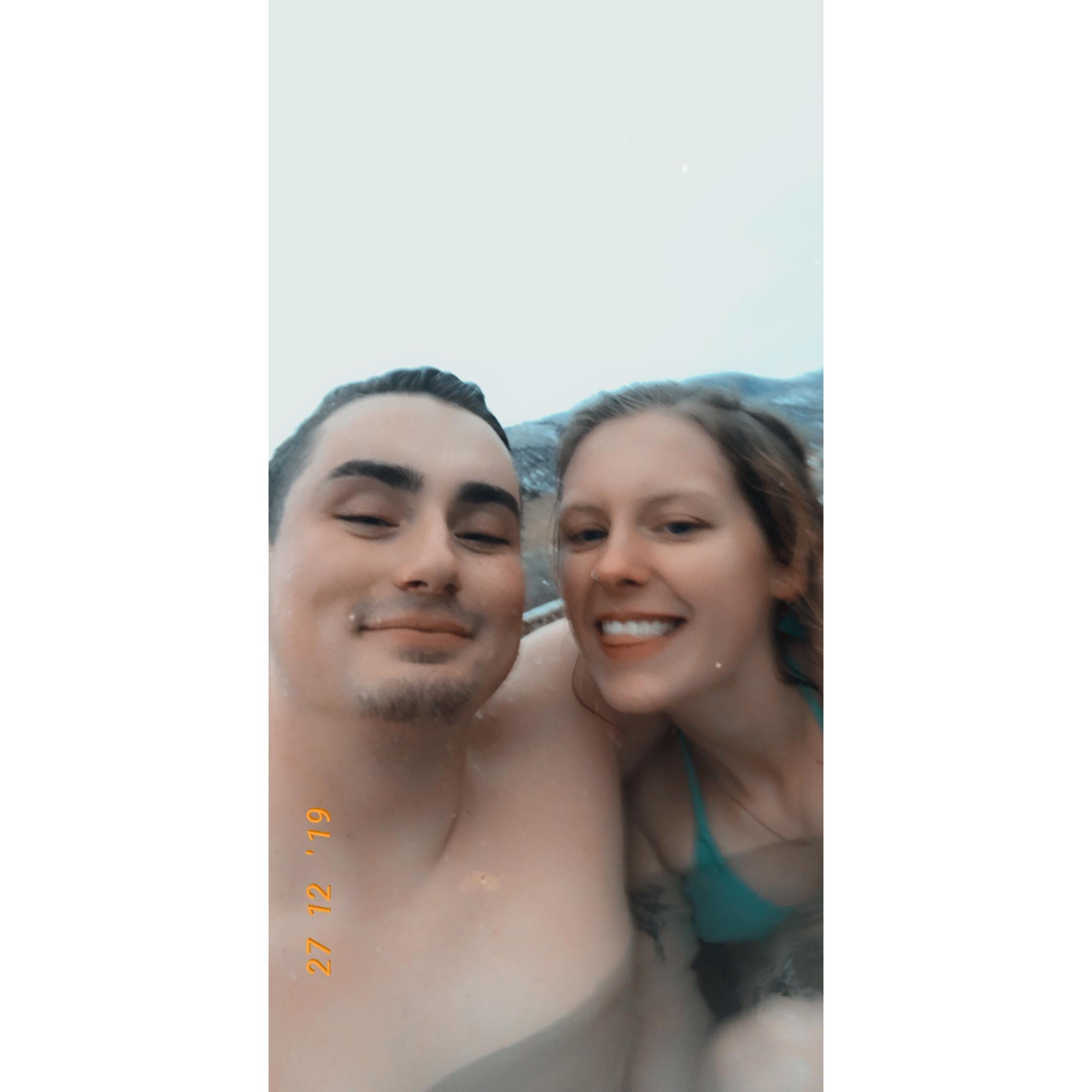 This was the beginning of a yearly winter tradition, a visit to the hot springs. Every winter we try to make a point to have a day together in the freezing cold!