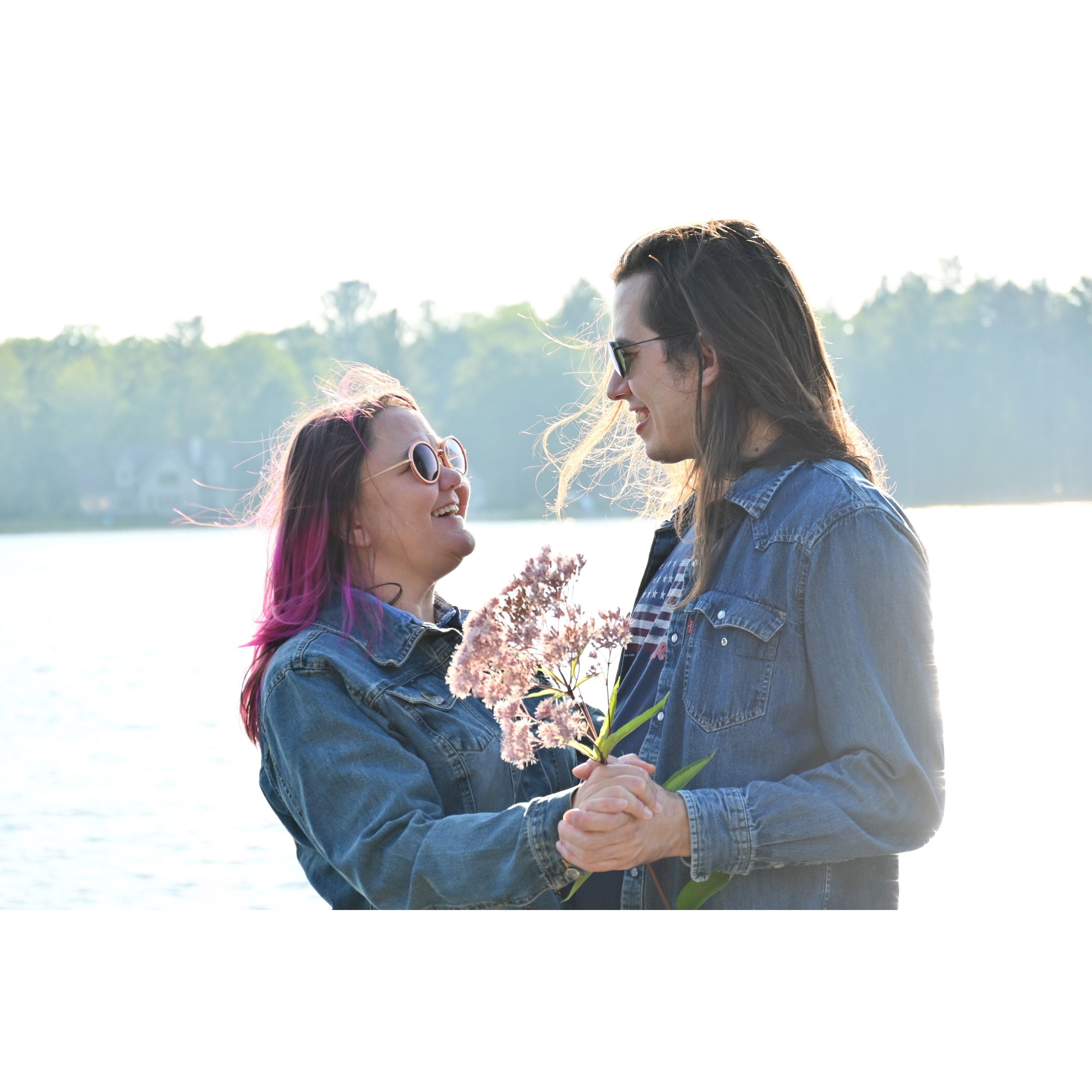Even during the goofy portion of our engagement pics photo shoot, we still managed to be sweet - this is one of my favs <3