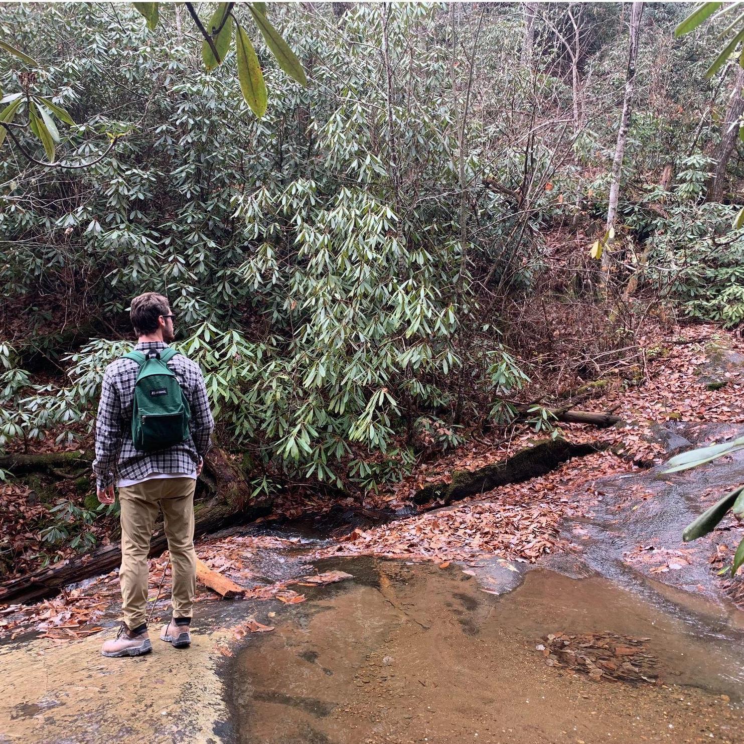 Sean hiking in North Carolina - Thanksgiving 2022.