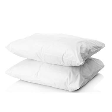Digital Decor Set of Two (2) Premium Gold Down Alternative Sleeping Pillows Plus 2 Free Pillowcases