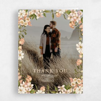 Beige Wedding Thank You - Foxglove Photo