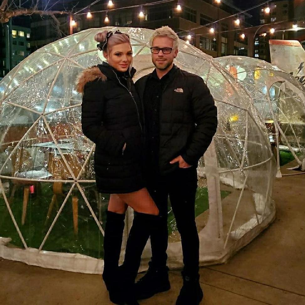 Dinner in an igloo