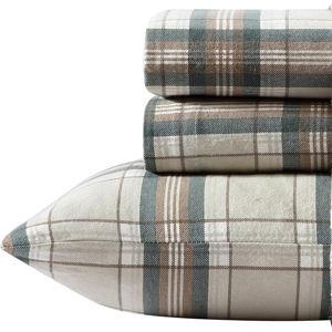 Eddie Bauer - Flannel Sheets Full Size (Edgewood Plaid Green)