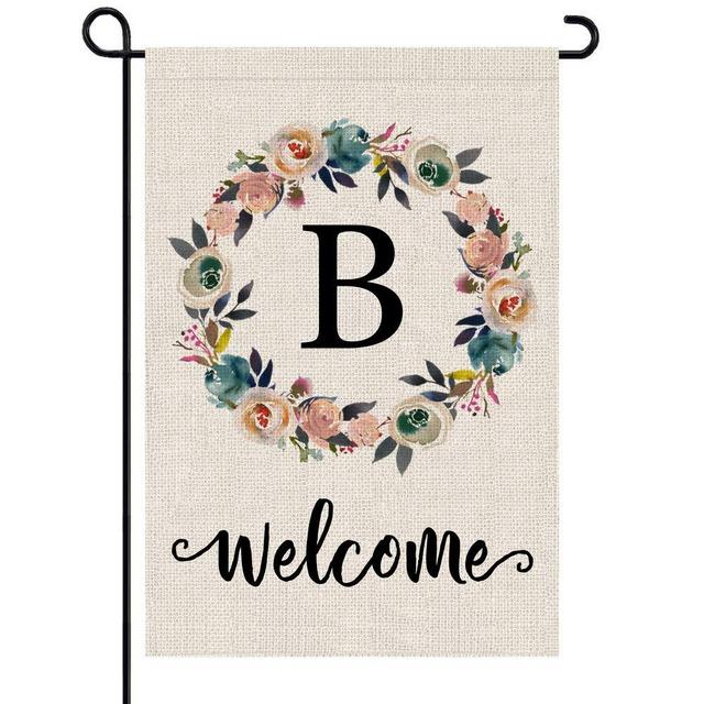 PARTY BUZZ Monogram B Garden Flag, Initial Letter B Yard Patio Lawn Flag (12 x 18, Double Sided)