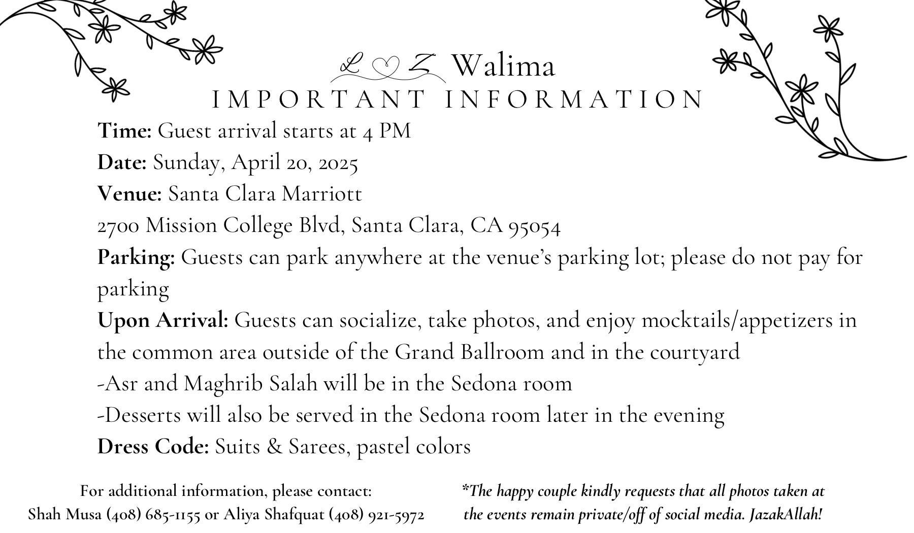 The Wedding Website of Lucky Chowdhury and Zuhayeer Musa