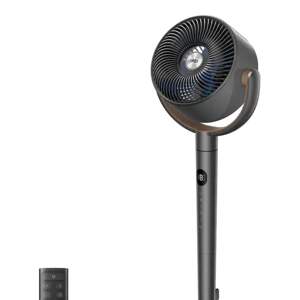 Dreo - Standing Fan, 120°+120° Smart Oscillating Floor Fans, 85 ft Fan For Bedroom, DC Motor Quiet Fans, adjustable height - Gray