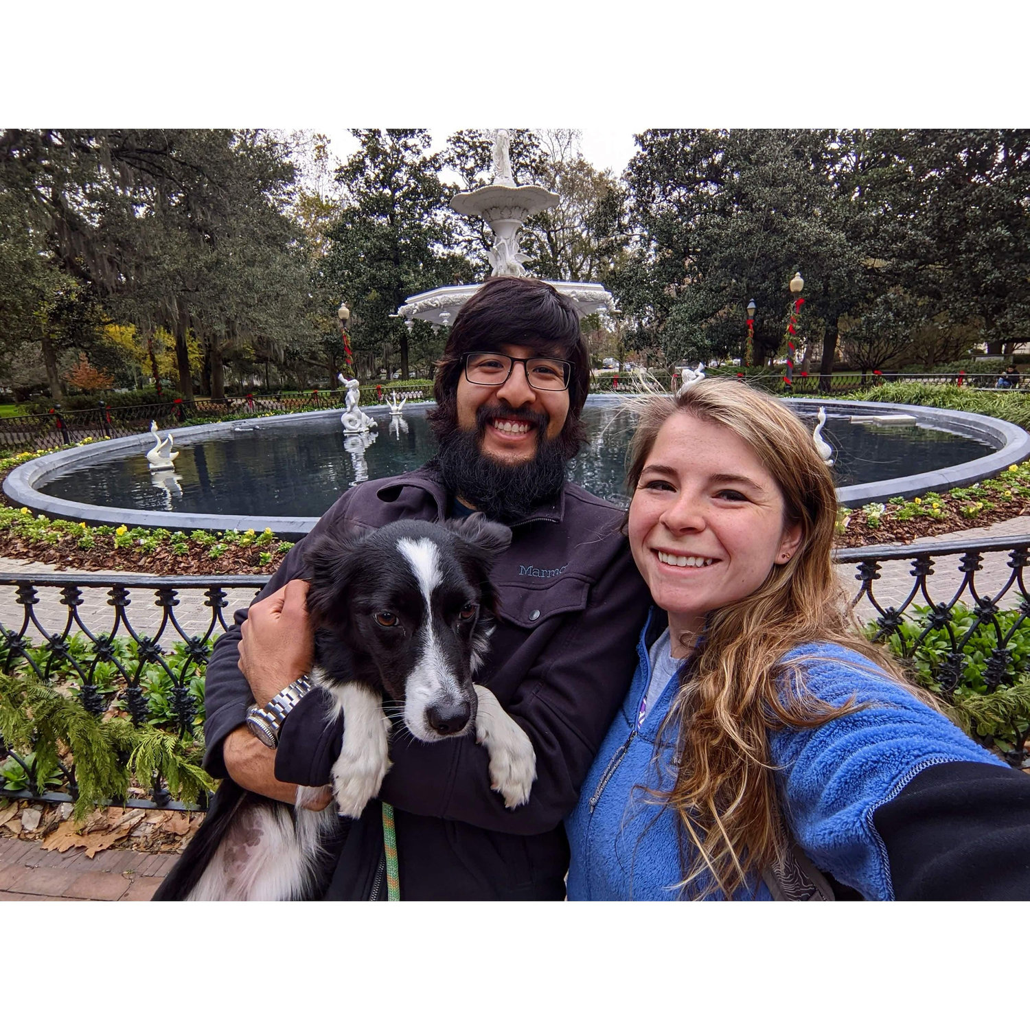 Our trip to Savannah last December with Fly in tow!