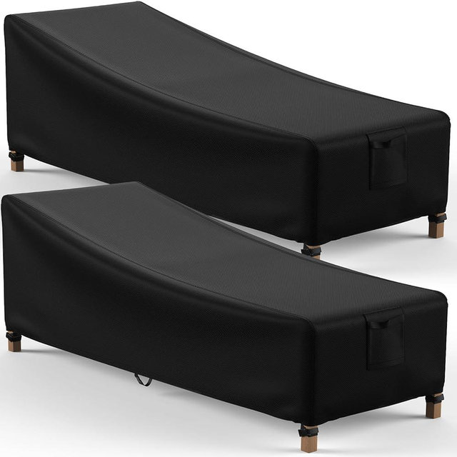 Mrrihand Chaise Lounge Cover, Patio Furniture Covers, Patio Lounge Chair Cover Waterproof and UV Resistant, Heavy Duty Outdoor Furniture Covers with Air Vent 2 Pack - 76L x 32W x 32H inch
