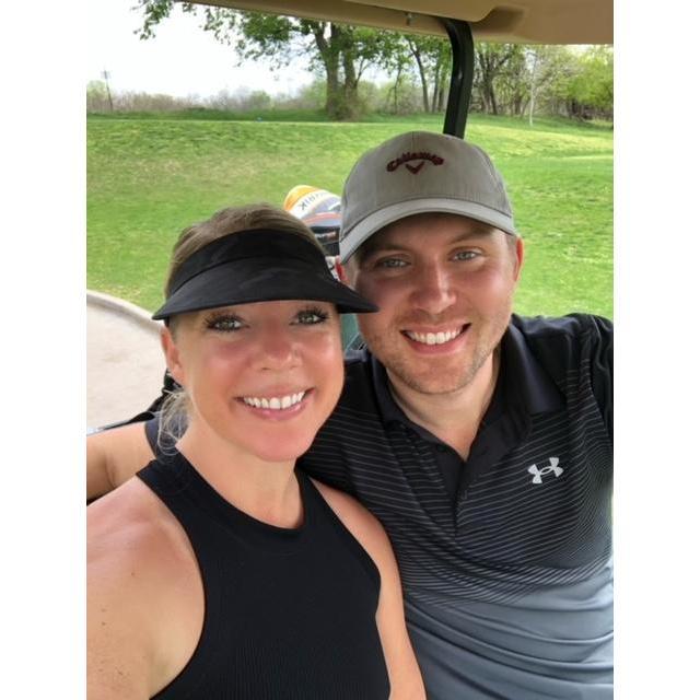 Megs out golfing with Sean!