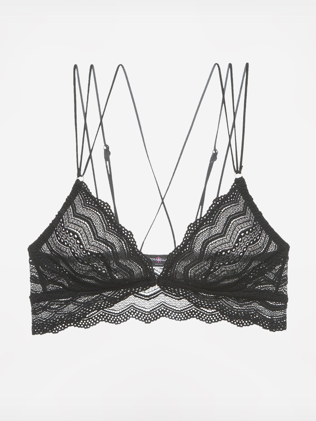 cross lace bra