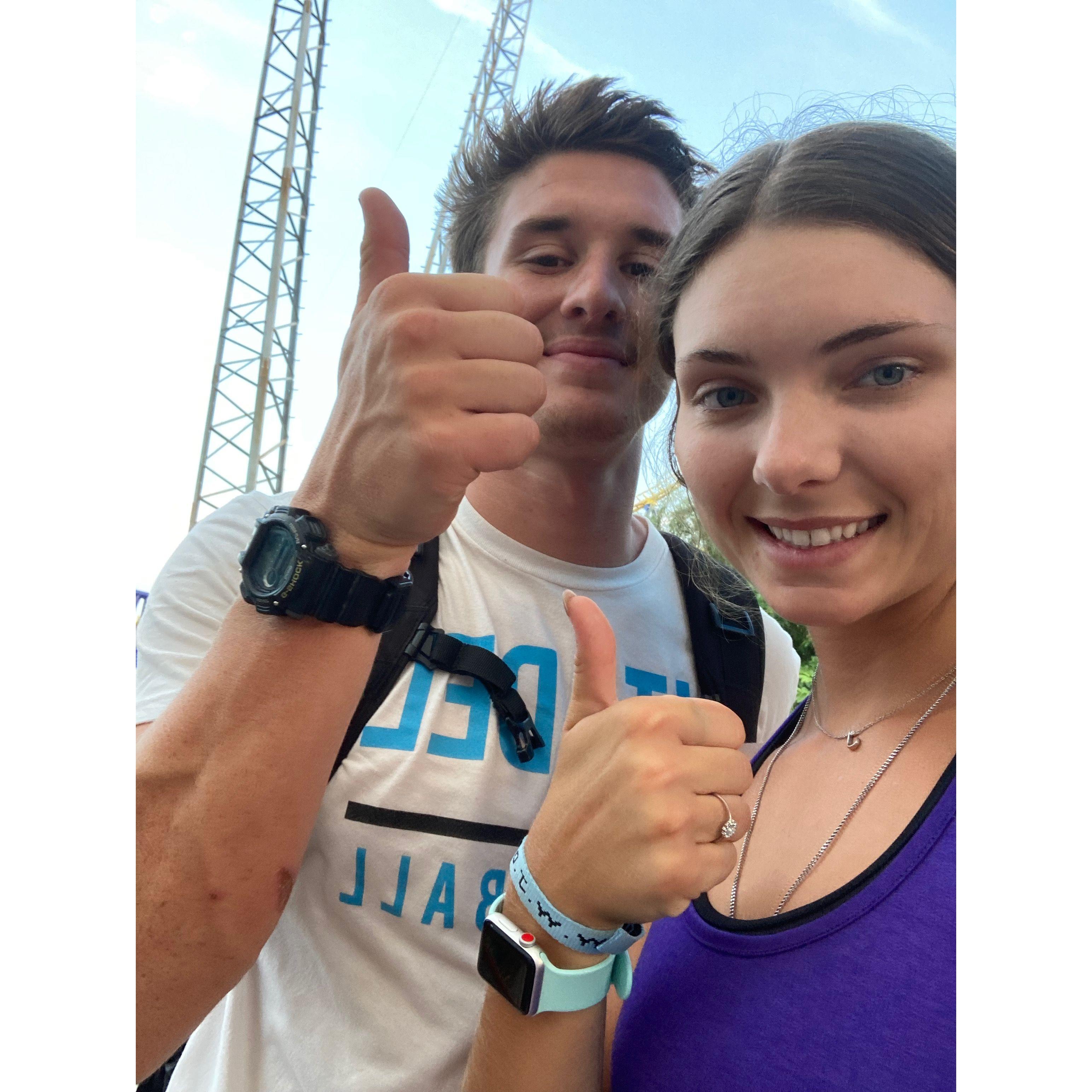 Thumbs up for Carowinds and roller coasters