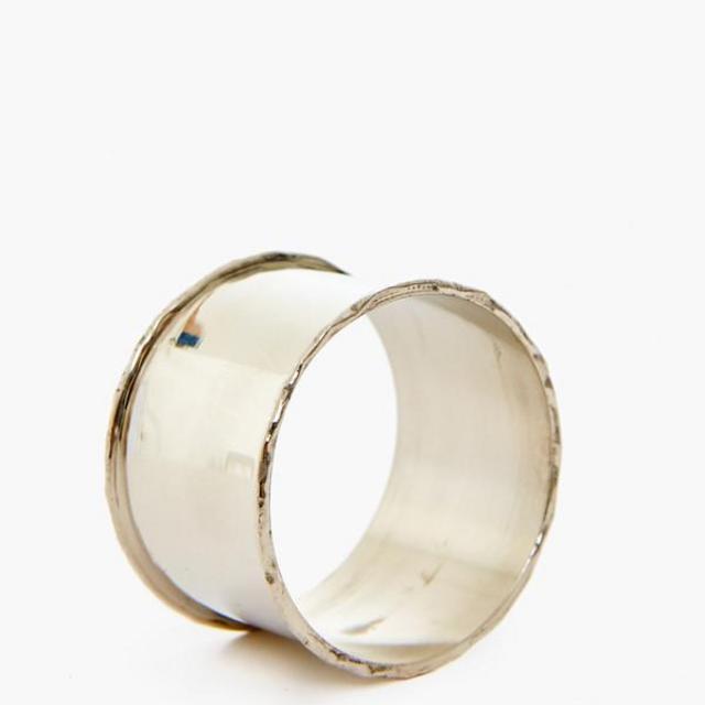 Silver Rim Napkin Ring (Set of 4)