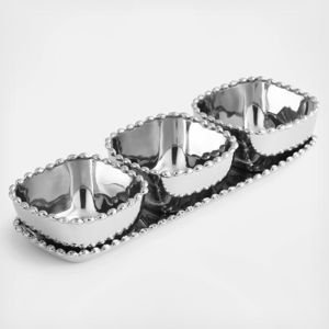 Michael Aram Molten Triple Bowl Set with Tray