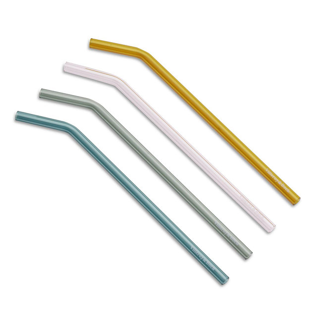 Villeroy & Boch Glass Straws, Set of 4