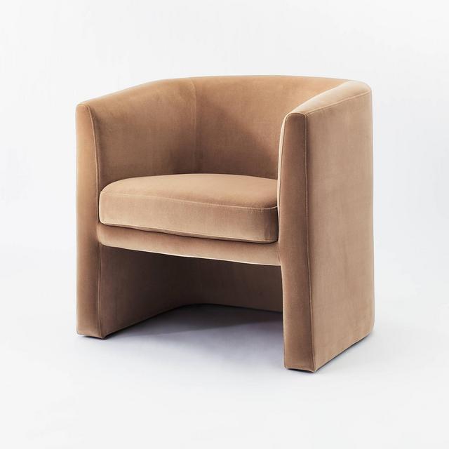 Vernon Upholstered Barrel Accent Chair Light Brown - Threshold™ designed with Studio McGee