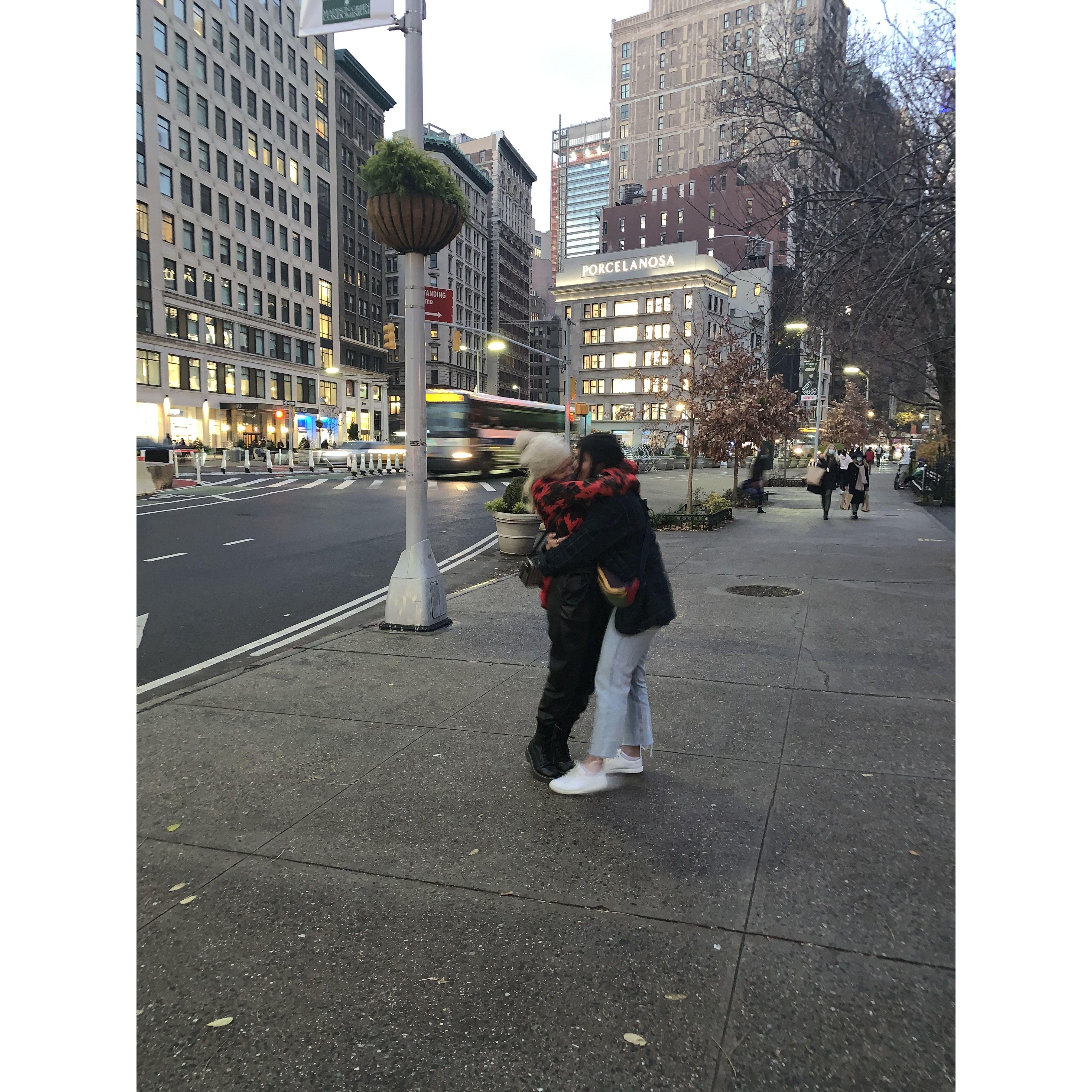 Although we lived seperately in NJ, we loved coming into the city together.