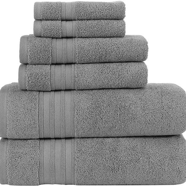 Hammam Linen 6-Piece Original Turkish Cotton Soft- Cool Grey
