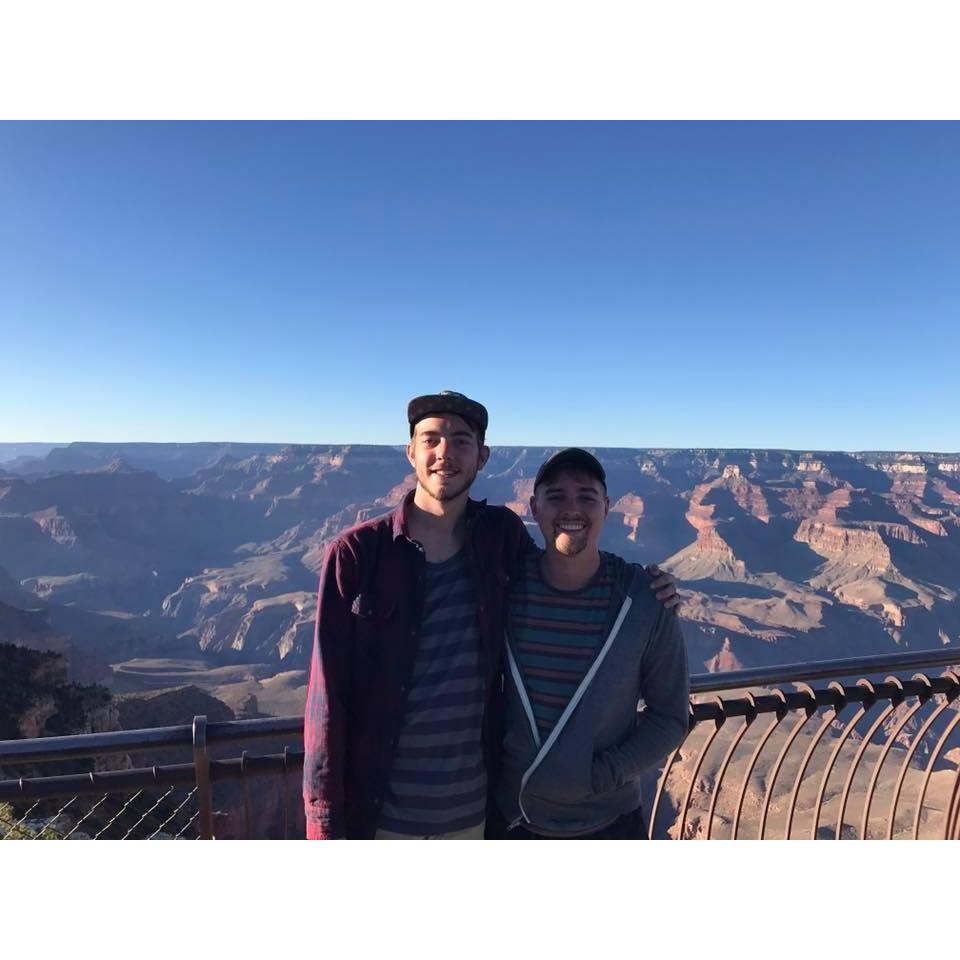 At the Grand Canyon during our engagement trip.