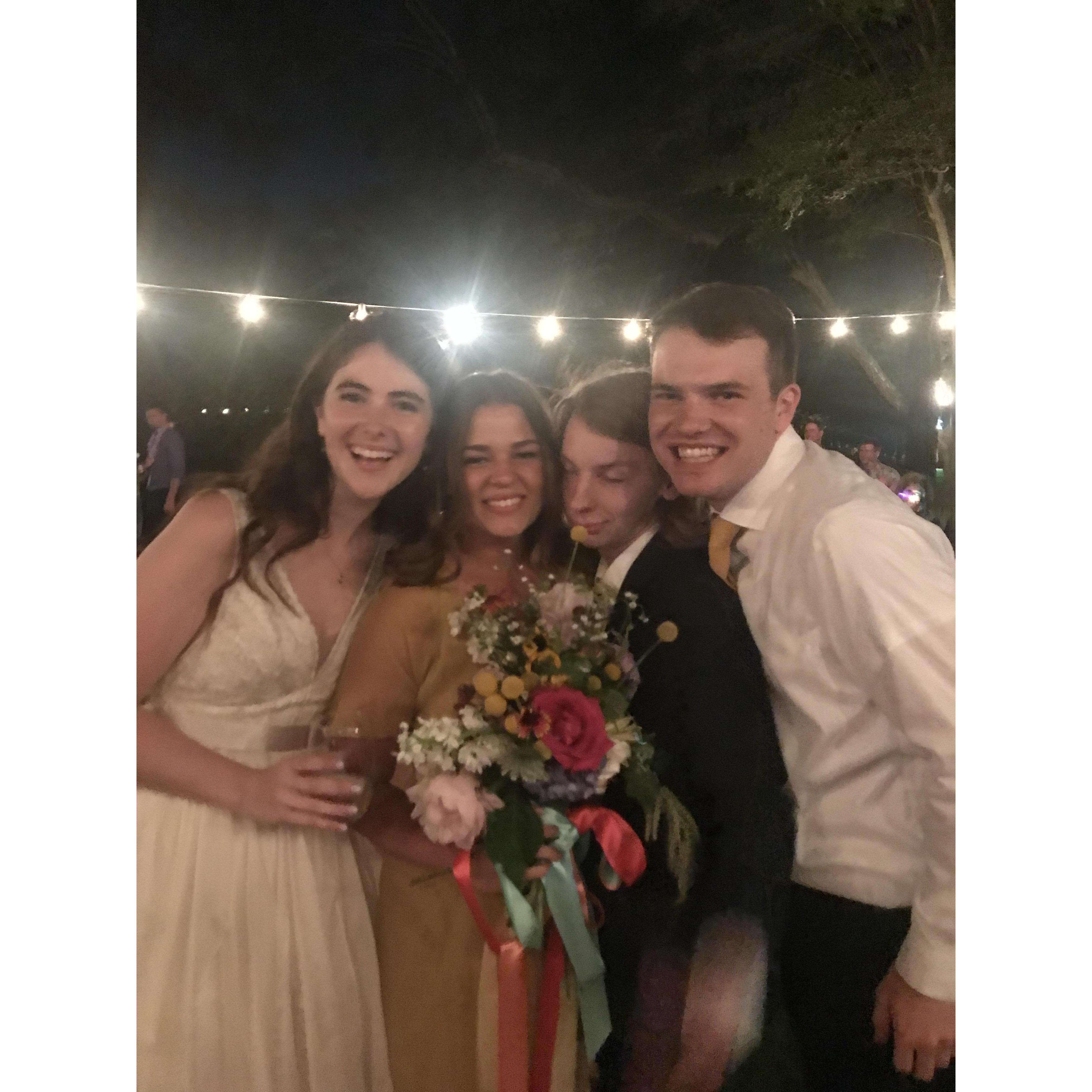V caught the bouquet in June of 2019 and is marrying J in April of 2020...not a coincidence.
