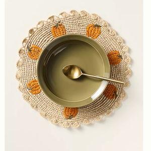 Handwoven Pumpkin Placemat