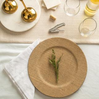 Burlap Charger, Set of 4