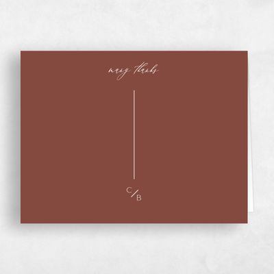 Brown Wedding Thank You - Merick Landscape
