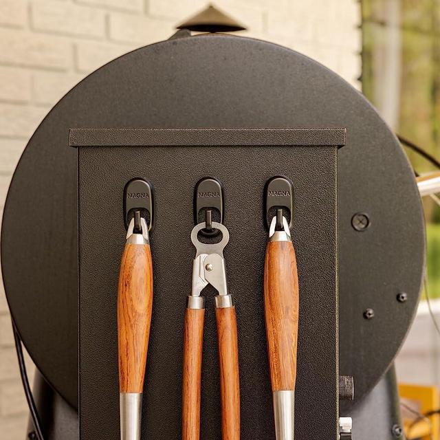 Pellet Smoker Grill Magnetic Hooks 3 Pack - Use to Hang Your Grilling Utensils and Accessories - Compatible with Pellet Grill Smokers Like Traeger, Pit Boss, Z Grills, Camp Chef and Green Mountain