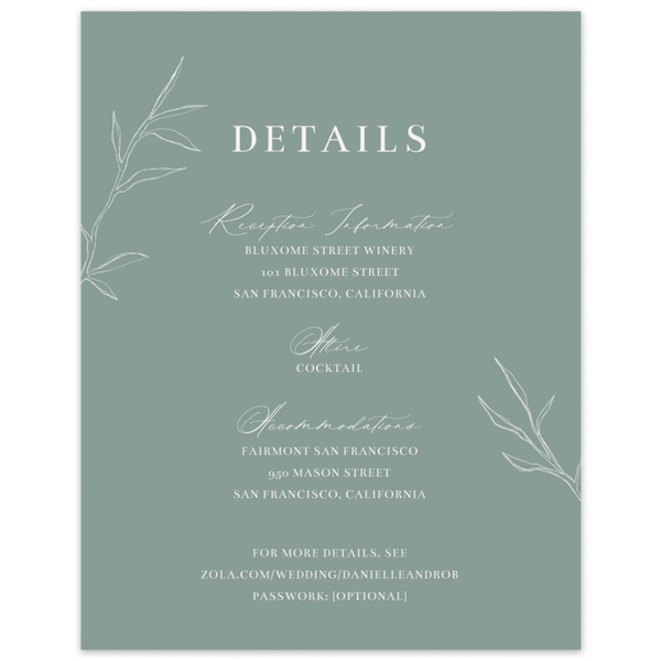 Linwood | Light Oatmeal | Zola Wedding Enclosure Cards
