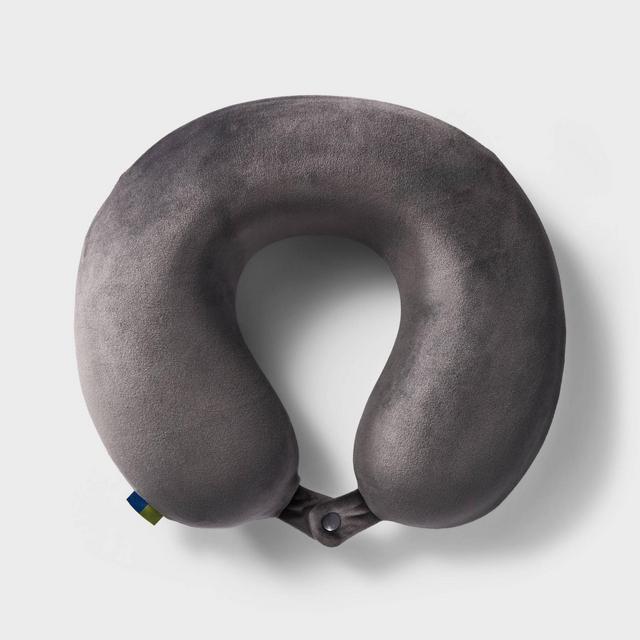 Memory Foam Travel Neck Pillow - Open Story™ Gray