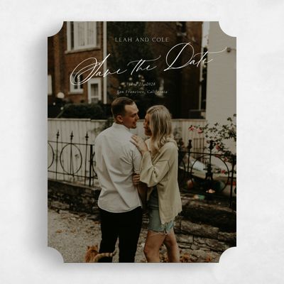 White Ticket Wedding Save the Date - Wildbloom Photo