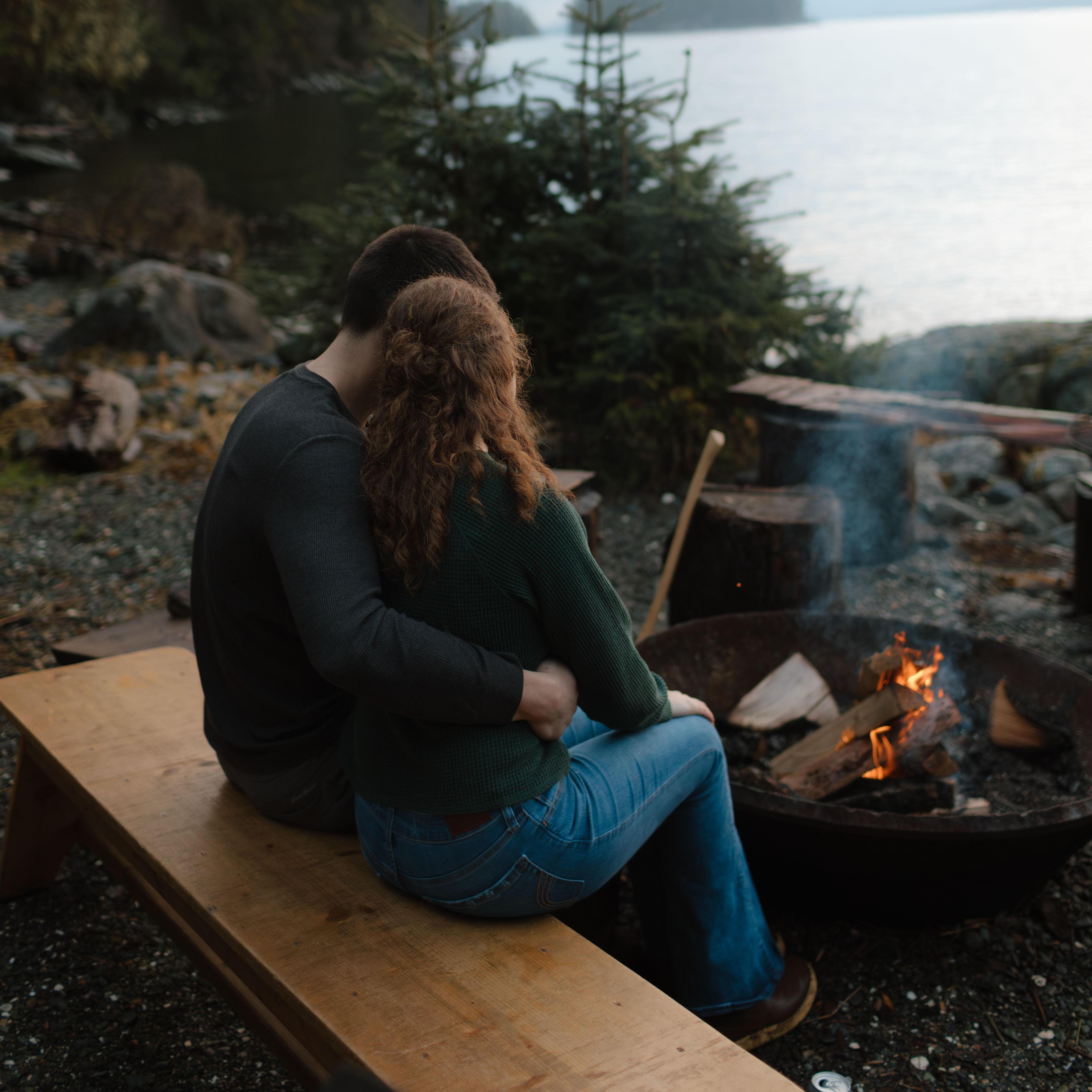 Second set of engagement photos out at Amalga cabin