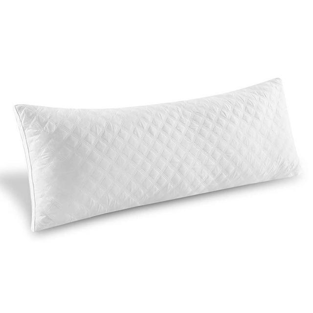 Premium Adjustable Loft Quilted Body Pillows - Hypoallergenic Fluffy Pillow - Quality Plush Pillow - Down Alternative Pillow - Head Support - Pain Relief Pillow - 21"x54"